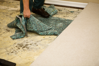 water damage: removing carpet padding